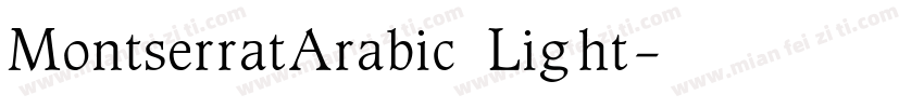 MontserratArabic Light字体转换